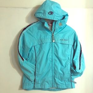 ZEROXPOSUR Girl Rain hooded Jacket Sz M (10-12)